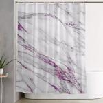 gray and ultra violet marble agate shower curtain 0