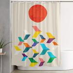 great bird migration shower curtain 0