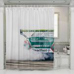 green castrol car racing shower curtains 0