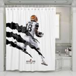 green cincinnati bengals white shower curtains 0