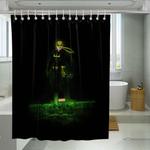 green iron fist marvel shower curtains 0