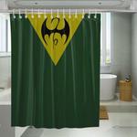 green logo iron fist marvel shower curtains 0