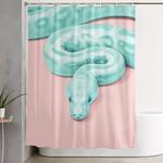 green snake shower curtain 0