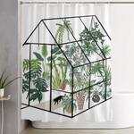 greenhouse with plants shower curtain 0