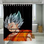 grey hair dragon ball super shower curtains 0