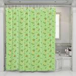 grookey pattern pokemon shower curtains 0