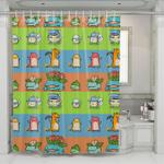 growing up monsters pokemon shower curtains 0
