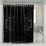 grunge circle line darkness shower curtains 0