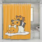 gudetama x we bare bears shower curtains 0