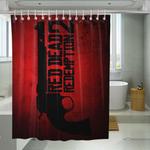 gun red dead redemption 2 shower curtains 0