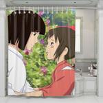 haku and chihiro hug shower curtains 0