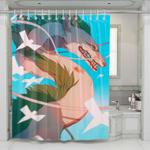 haku spirited away shower curtains 0