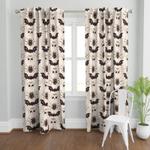 halloween bat spider skull pattern curtains halloween blackout curtains october 31th gift idea blackout window curtains 100 polyester 41 7 107 9 0