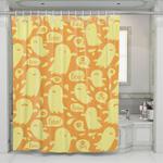 halloween ghost flat vector shower curtains 0