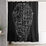 halloween horrors shower curtain 0