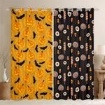 halloween pattern blackout curtains halloween party festival curtains window decor happy halloween blackout window curtains 100 polyester 41 7 107 9 0