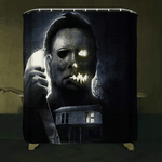 halloween shower curtain for bathroom michael myers horror movie 0