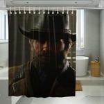 handsome arthur morgan red dead redemption 2 shower curtains 0