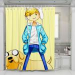 handsome finn adventure time shower curtains 0