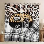 happy camping blackout curtain camping leopard pattern curtain campers gift idea blackout window curtains 100 polyester 41 7 107 9 0