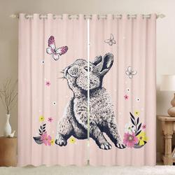 Happy Easter Bunny Rabbit Blackout Curtains Easter's Day Decoration Bunny Rabbit Lovers Gift Idea