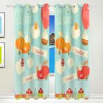happy easter bunny rabbit blackout curtains easters day decoration children room decoration blackout window curtains 100 polyester 41 7 107 9 0