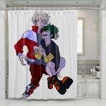 hard brush of midorya and bakugo streetwear shower curtains 0