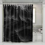hard liquid abstract displace metal shower curtains 0
