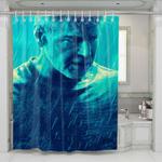 harrison ford blade runner 2049 in the rain shower curtains 0