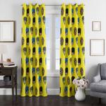 head avatar of gorillaz band window curtain 0
