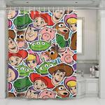 head of characters toy story four shower curtains 0