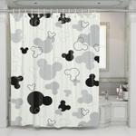 head silhouette micket mouse shower curtains 0