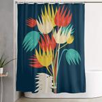 hedgehog with flowers shower curtain 0