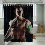 hefty john cena world wrestling entertainment shower curtains 0