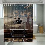 helipad in tekken 7 graphic shower curtains 0