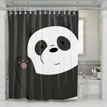 hello from panda we bare bears shower curtains 0
