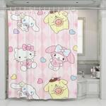 hello kitty pompompurin princess shower curtains 0