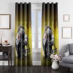 helmet of pittsburgh steelers yellow window curtain 0