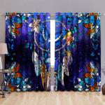 herd of beautiful butterfly dream catcher blackout curtains native style gift blackout window curtains 100 polyester 417 1079 1 0