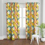 hibiscus flower tropical blackout curtain hibiscus curtain design summer vibes blackout window curtains 100 polyester 41 7 107 9 0