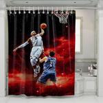 higher than everyone nba shower curtains 0