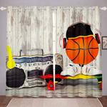 hiphop style radio skateboard basketball fans window curtain streetstyle blackout window curtains 100 polyester 41 7 107 9 0