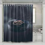 hockey ball of knights vegas team shower curtains 0