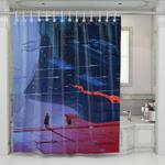 hologram blade runner 2049 shower curtains 0