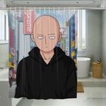 hoodie saitama sensei shower curtains 0