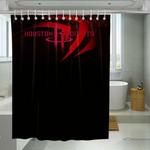 houston rockets dark red logo shower curtains 0