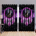 howling wolf blackout curtains wolf native american window curtain home decor wolf lovers gift blackout window curtains 100 polyester 41 7 107 9 0