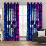 human skull smiling skull happy halloween holiday skull fans blackout window curtains 100 polyester 417 1079 0