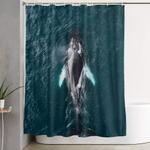 humpback whale in iceland wildlife photography shower curtain 0