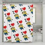 i love minions forever shower curtains 0